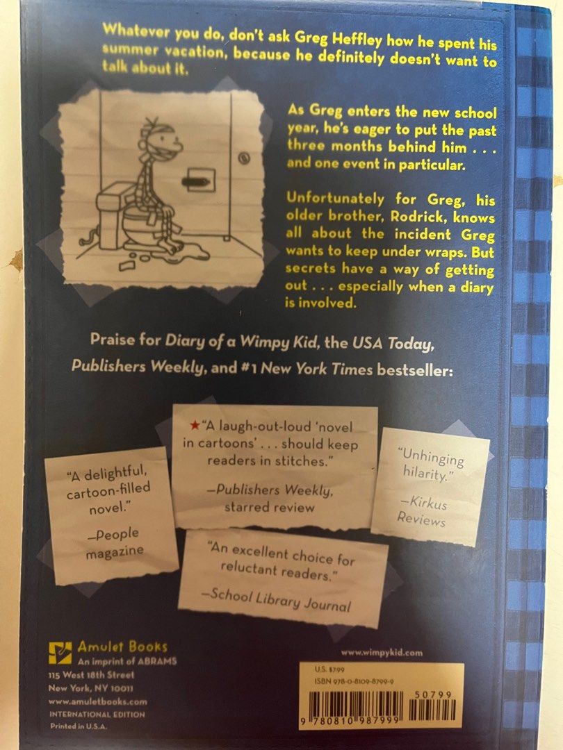 Diary Of A Wimpy Kid: Rodrick Rules, 興趣及遊戲, 書本 & 文具, 小朋友書 - Carousell