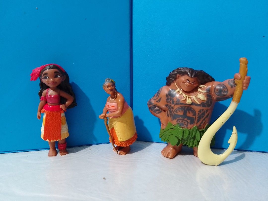 Disney Moana Young Moana Grandma Maui PVC Figures Hobbies