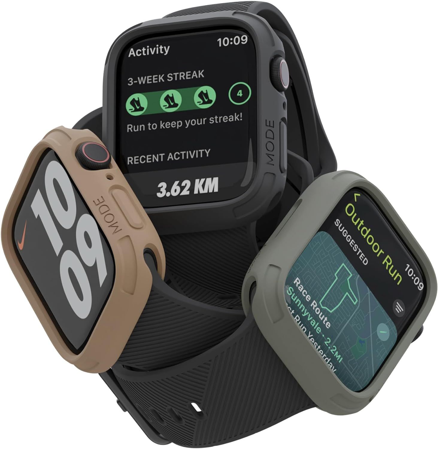 elkson Compatible with Apple Watch 41mm Bumper Case Quattro