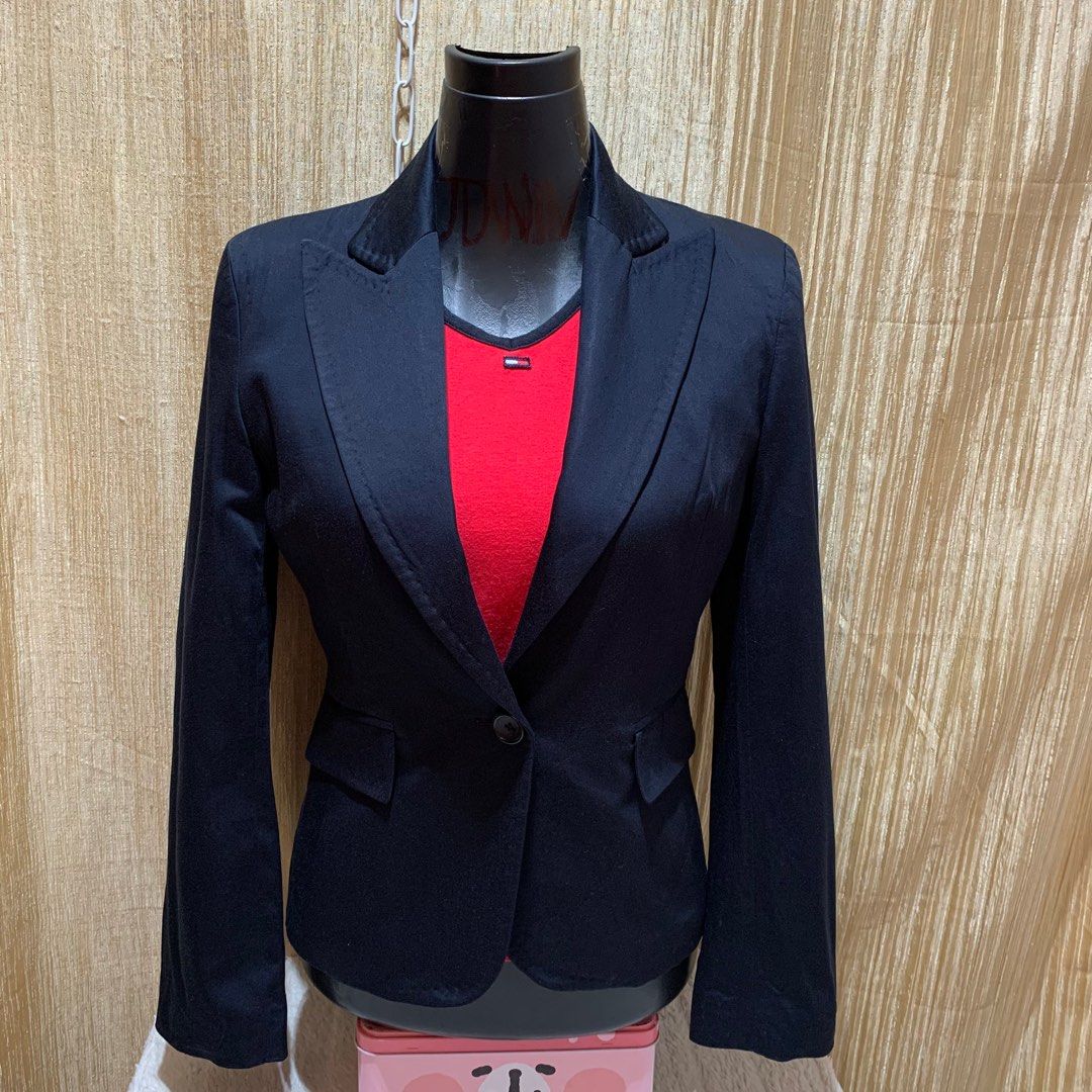 EXPRESS BLAZER WOMEN S COAT COLOR NAVY BLUE SIZE 2 MEDIUM SLIMFIT 100 LEGIT Women s Fashion Coats Jackets and Outerwear on Carousell