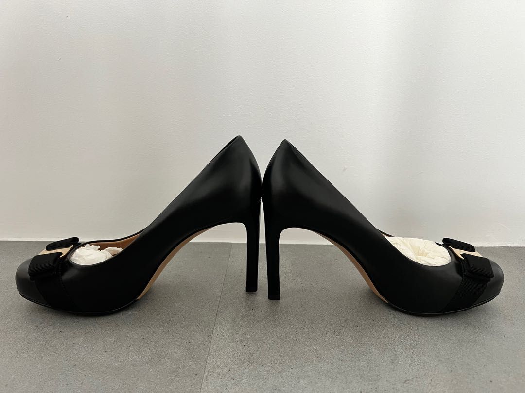 Ferragamo Matte Black Pimpa Women s Fashion Footwear Heels on