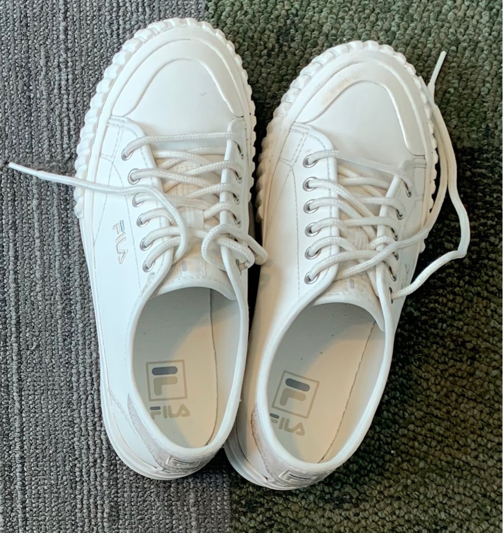 Fila white shoes Women s Fashion Footwear Sneakers on Carousell