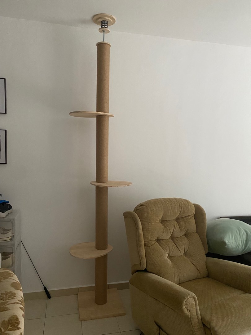 Floor to Ceiling Wooden cat tree, Pet Supplies, Homes & Other Pet