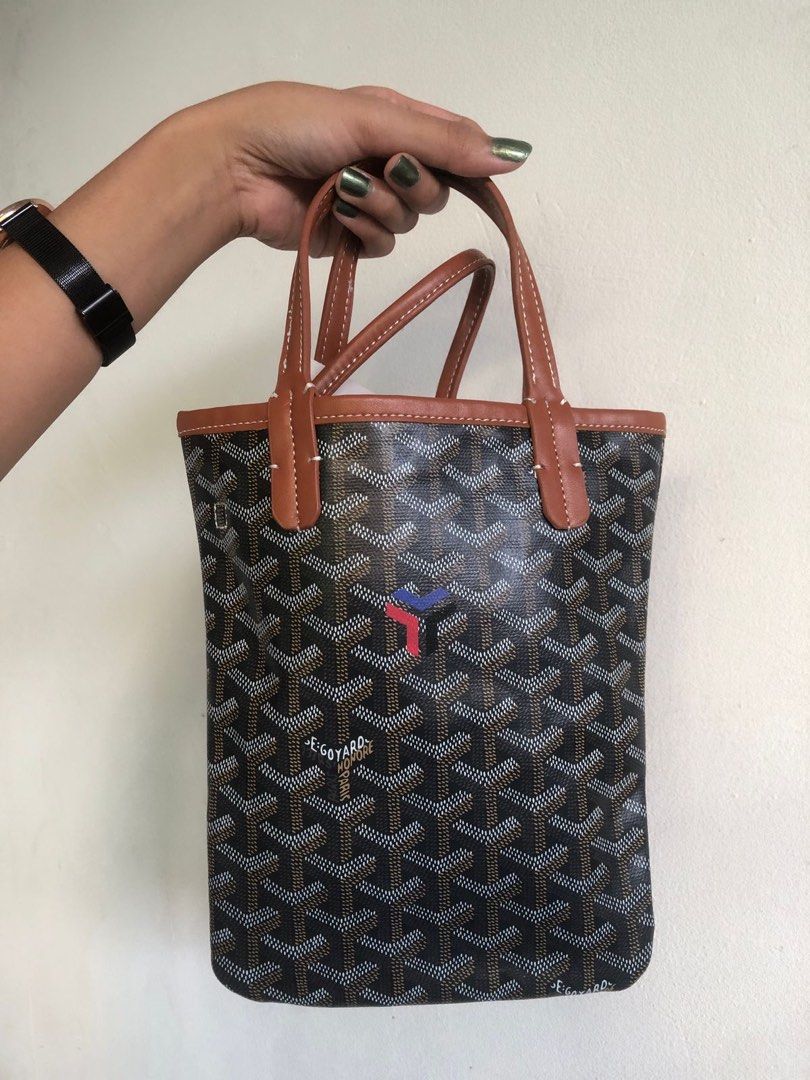 Goyard Poitiers Tote Coated Canvas Mini Black Barang Mewah Tas Dompet di Carousell