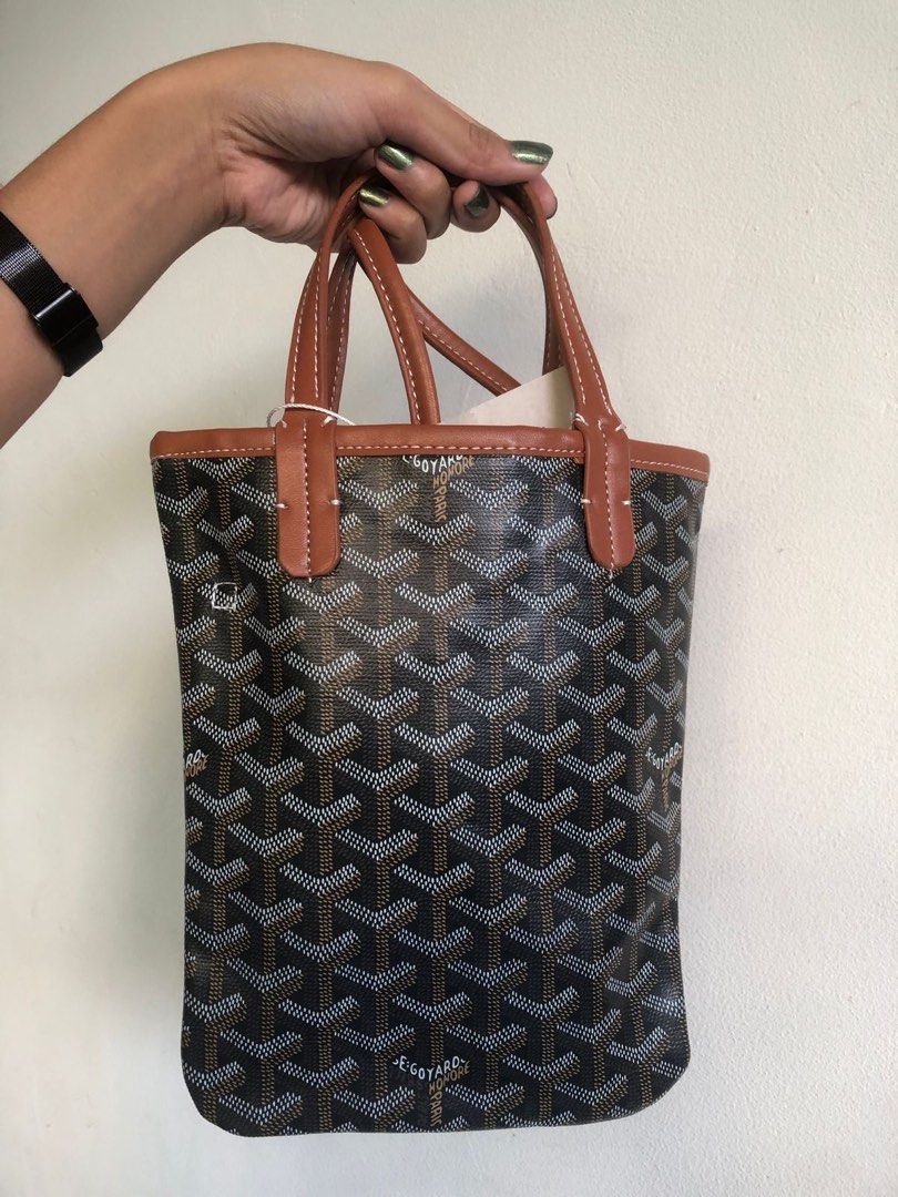 Goyard Poitiers Tote Coated Canvas Mini Black Barang Mewah Tas Dompet di Carousell