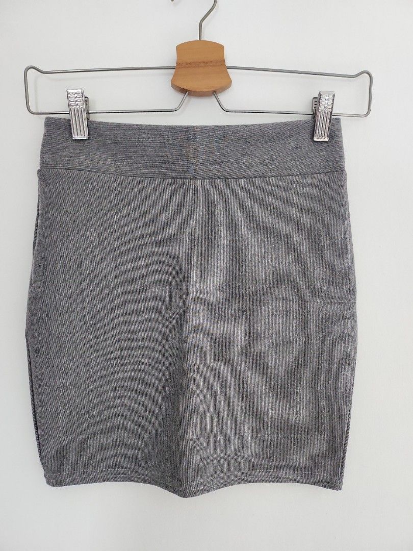 Grey Bandage Skirt Women s Fashion Bottoms Skirts on Carousell