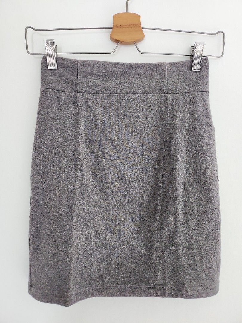 Grey online bandage skirt