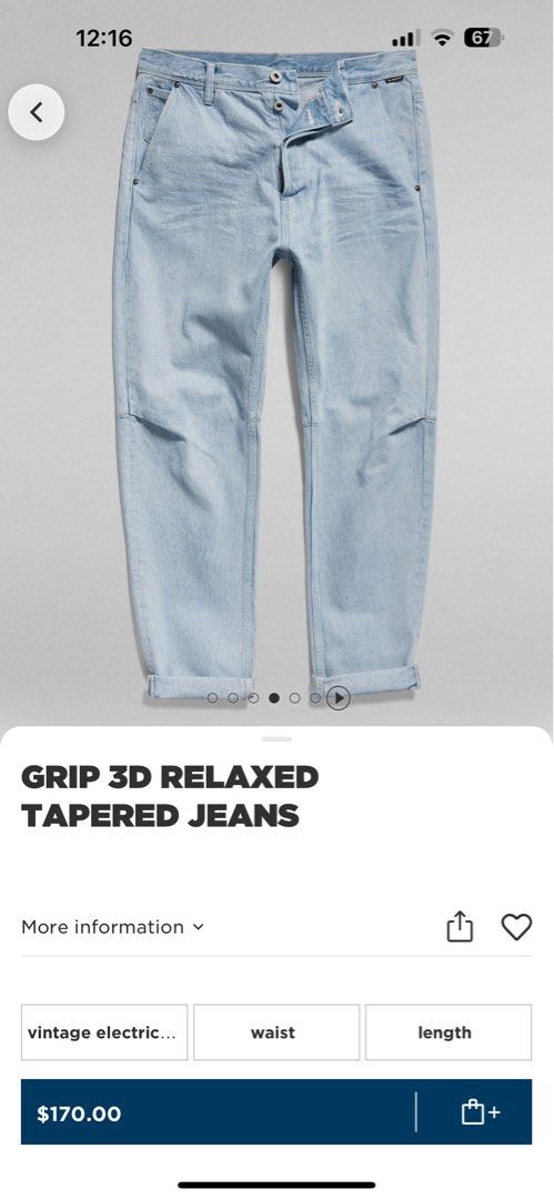  G-Star Jean Arc 3D Relaxed Tapered S - Pantalón