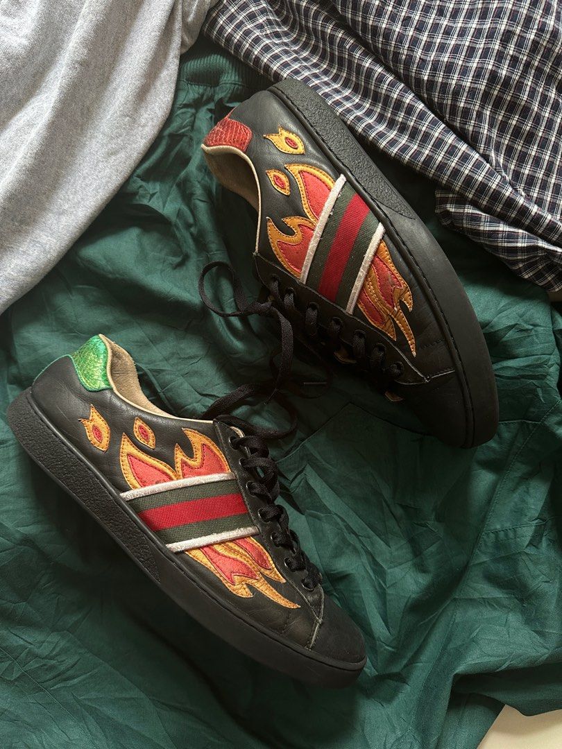 Gucci flame sales shoes black