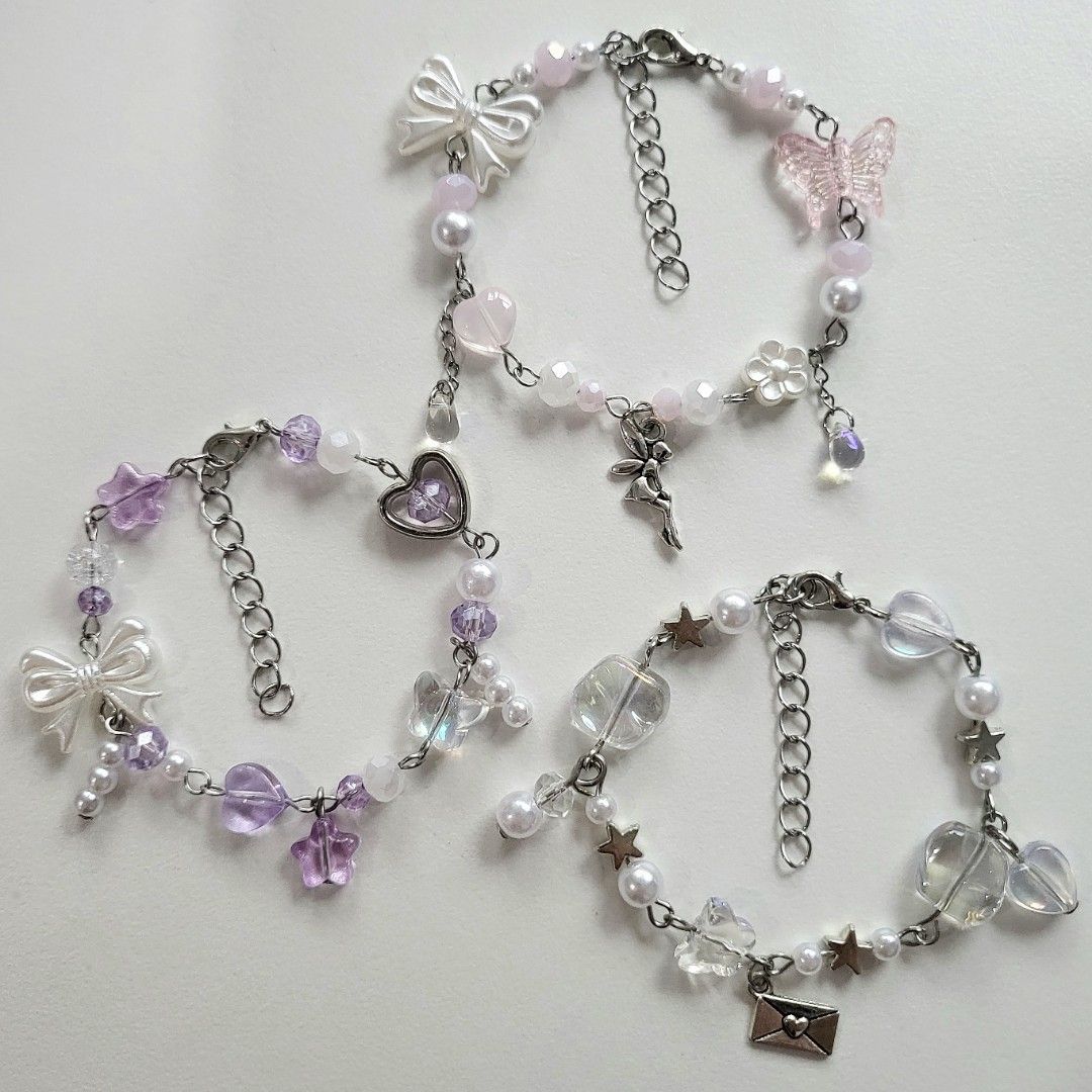 Handmade beaded bracelet christmas lucky draw, Women's Fashion