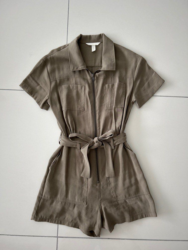 H M army green romper Women s Fashion Dresses Sets Rompers on