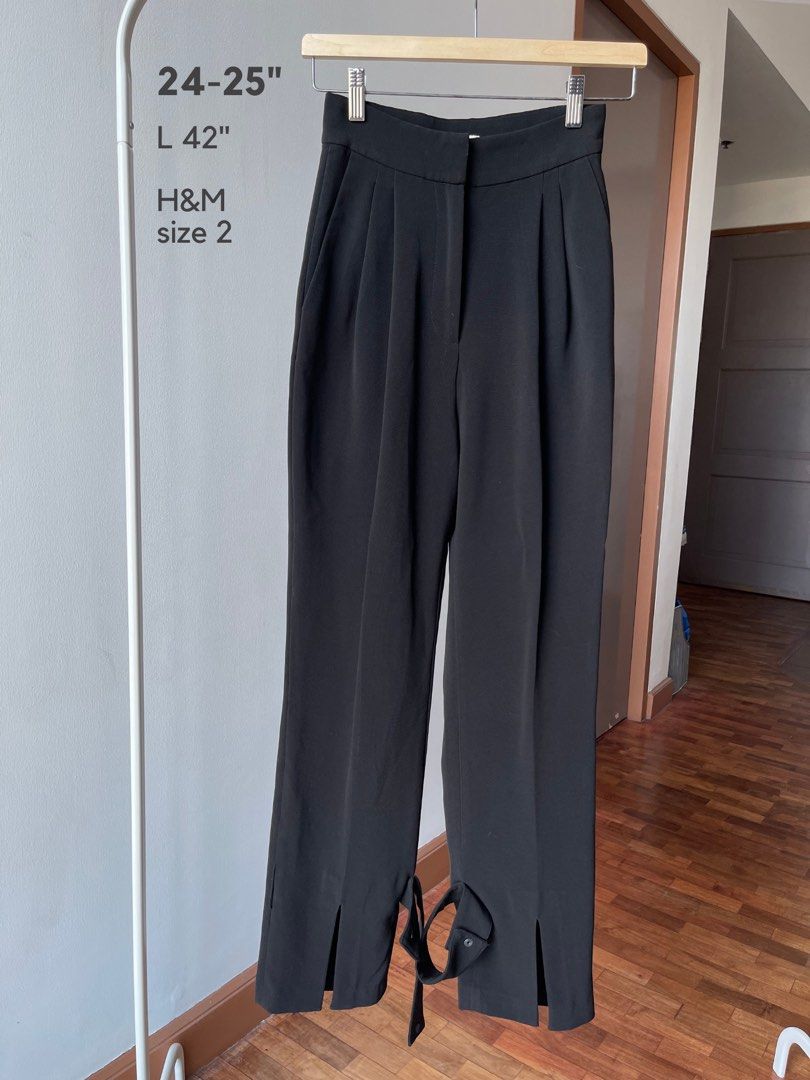 H M Black Trousers Women s Fashion Bottoms Other Bottoms on