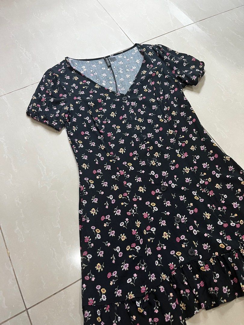 H M Floral Button Up Dress
