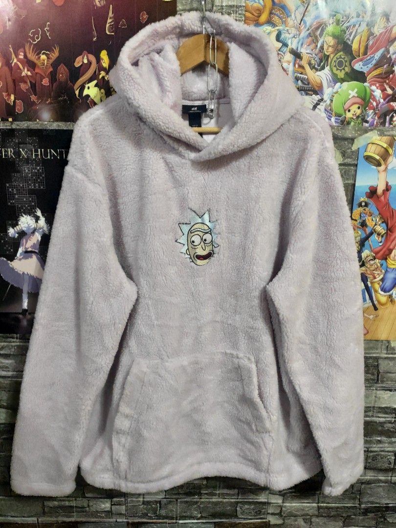 H M RICK AND MORTY OVERSIZED FLEECE HOODIE