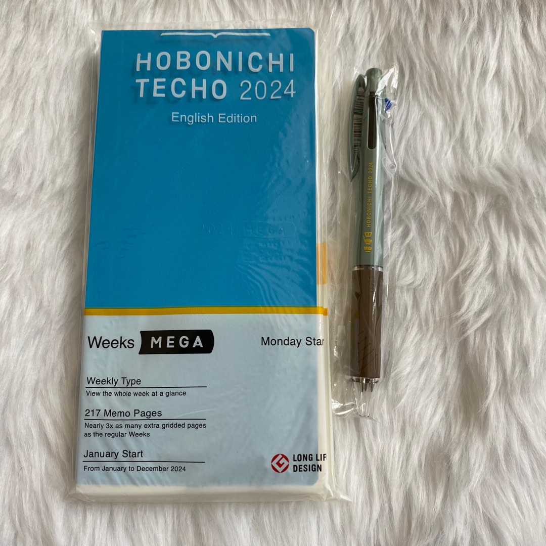 Hobonichi Weeks Mega 2024 Aqua Blue, Hobbies & Toys, Stationary & Craft