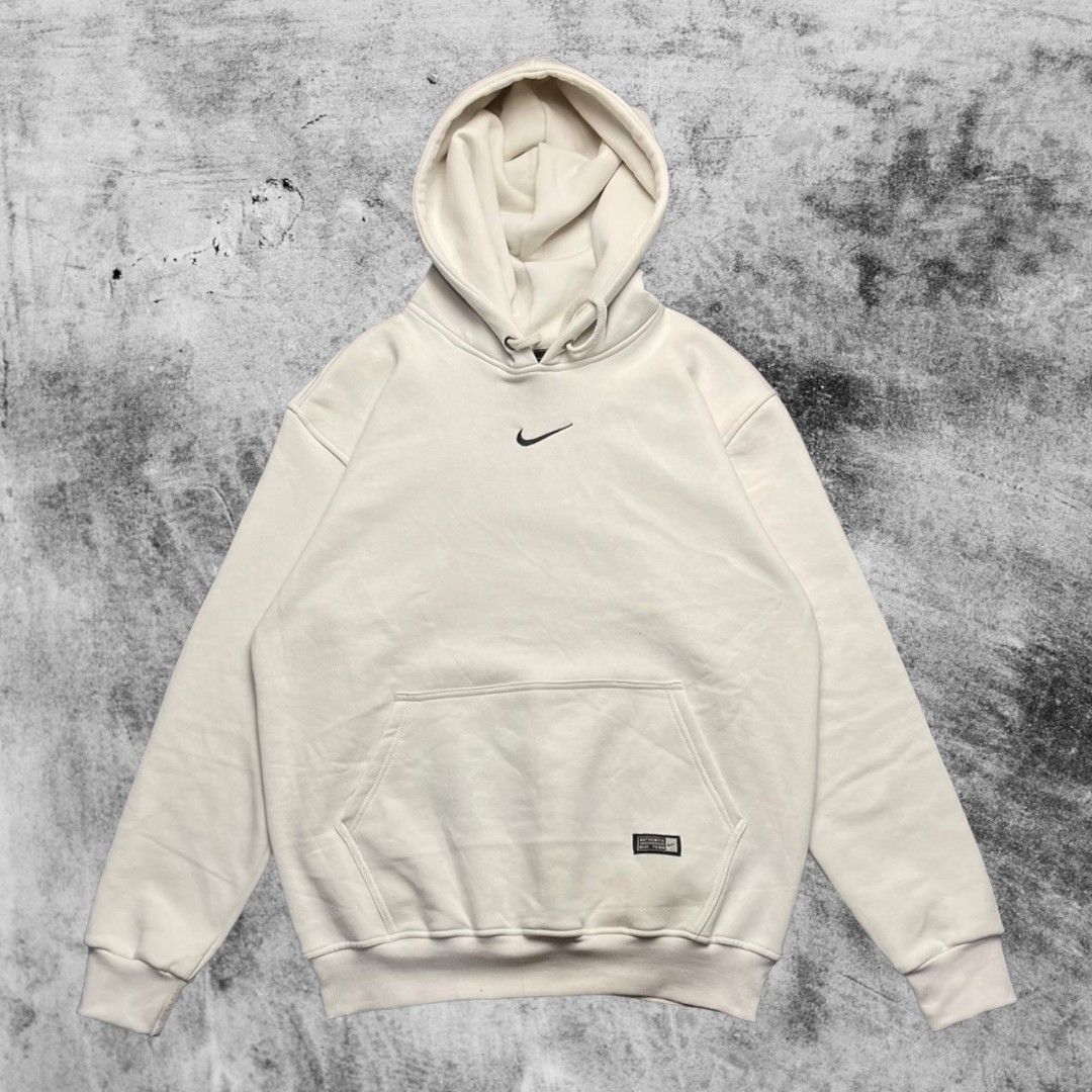 Hoodie Nike Center Logo Cream Fesyen Pria Pakaian Baju Luaran di Carousell
