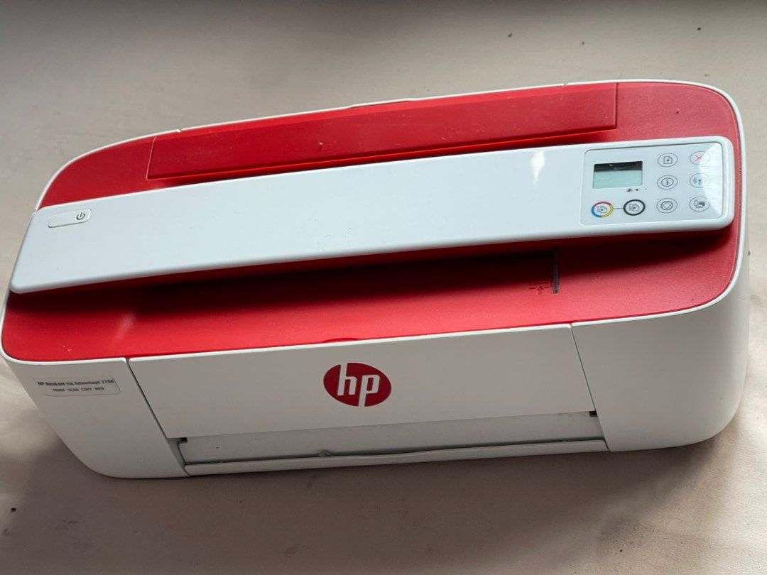 HP DeskJet Ink Advantage 3788 All-in-One Color Printer Wireless (Red ...