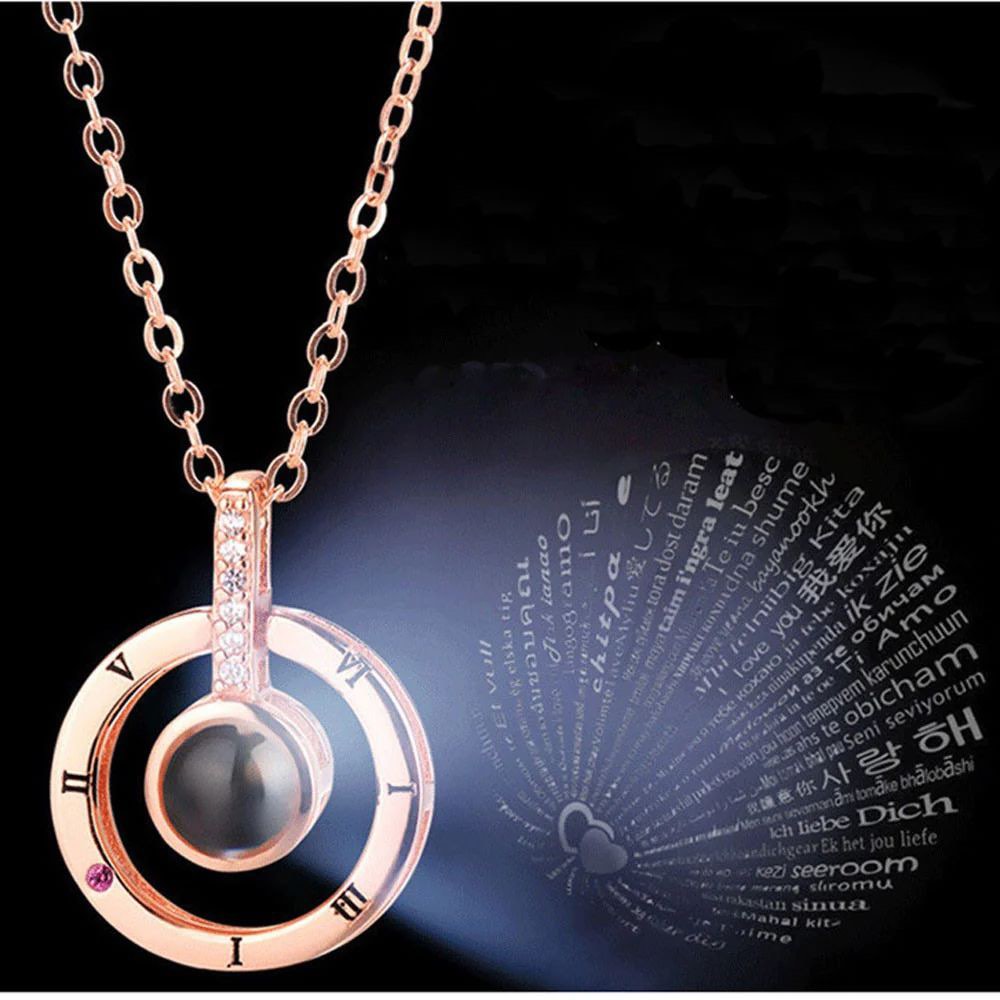 The necklace that says i love you in 100 different languages hot sale