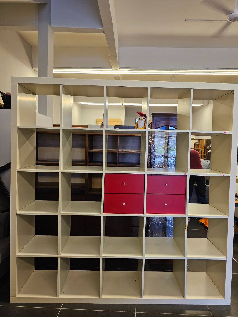 IKEA KALLAX Shelving unit, white, 182x182 cm (Discontinued), Furniture