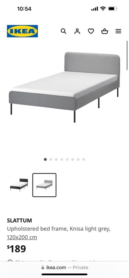 IKEA Slattum, Furniture & Home Living, Furniture, Bed Frames