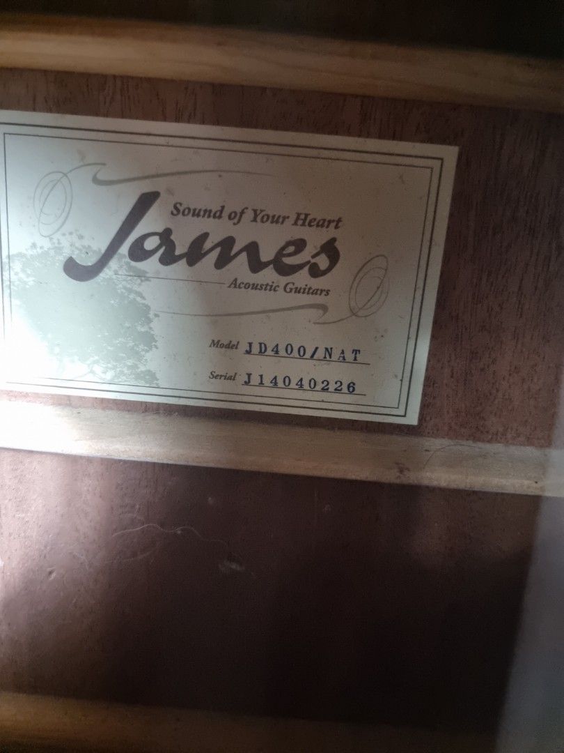 James acoustic guitar, Hobbies & Toys, Music & Media, Musical