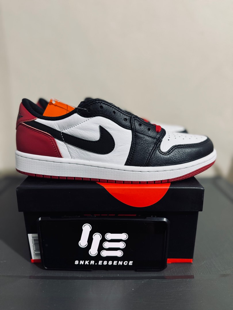 low top jordan 1 black toe