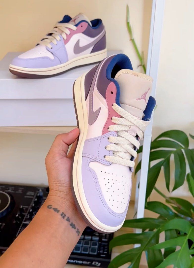 JORDAN 1 LOW PASTEL PURPLE (LEGIT), Women's Fashion, Footwear