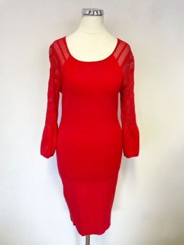 Karen millen red knit dress deals