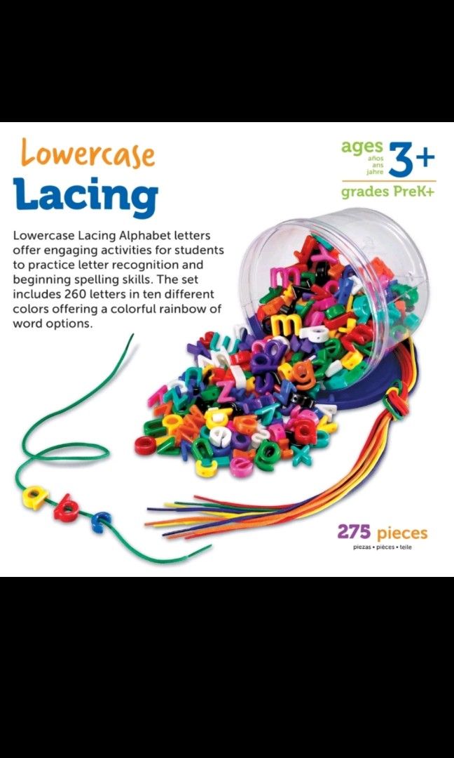 Learning Resources Lacing Letters (uppercase & lower case), Hobbies ...