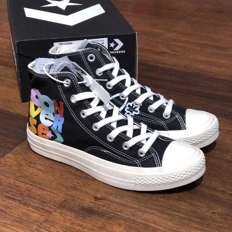 LIMITED EDITION CONVERSE MUCH LOVE BLACK HIGH PREMIUM Fesyen Pria