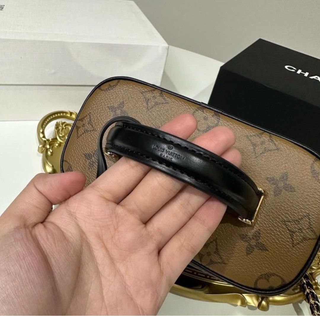 Louis Vuitton Reverse Mono Vanity PM (Category: Luxury Bags & Wallets) located in Muntinlupa City. Submitted by declutterclinic (Listing ID 1272497167, Image 3). Description: Brand new With dust bag and chain strap Bought in Japan Luxury Store No flaws Gorgeous 10/10 condition.
