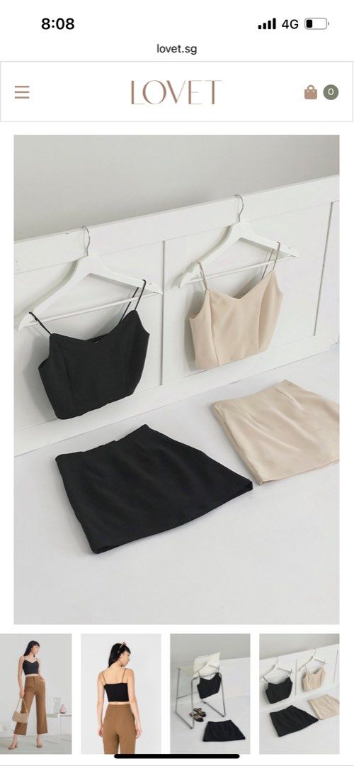 Yura V-Neck Crop Top (Black)