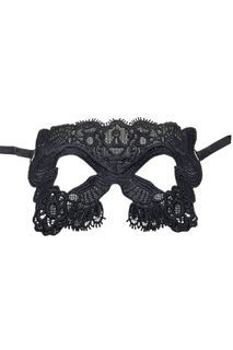 Lucky Doll® Claundestine Vintage Black Gothic Lace Masquerade Venetian Eye Mask