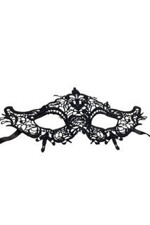 Lucky Doll® Gertrude Gothic Vintage Black Gothic Lace Masquerade Venetian Eye Mask