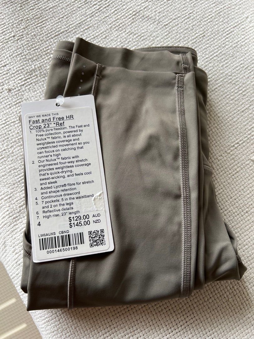 Lululemon Fast and Free HR Crop 23”, Women's Fashion, Activewear on  Carousell