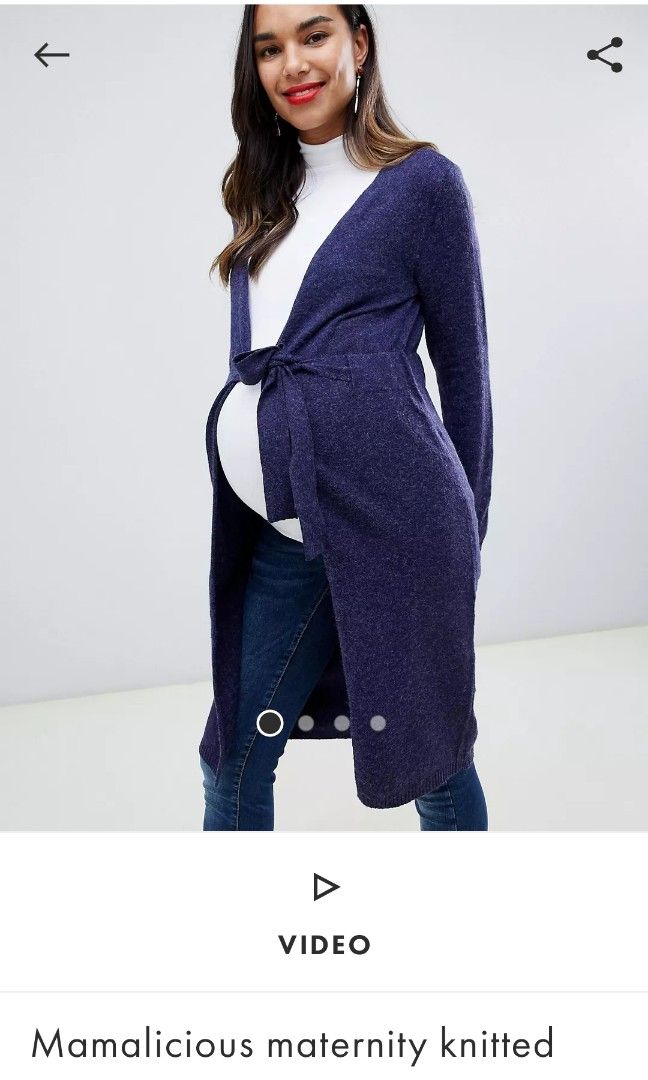 Mamalicious Maternity Knitted Cardigan Women s Fashion Maternity wear on Carousell