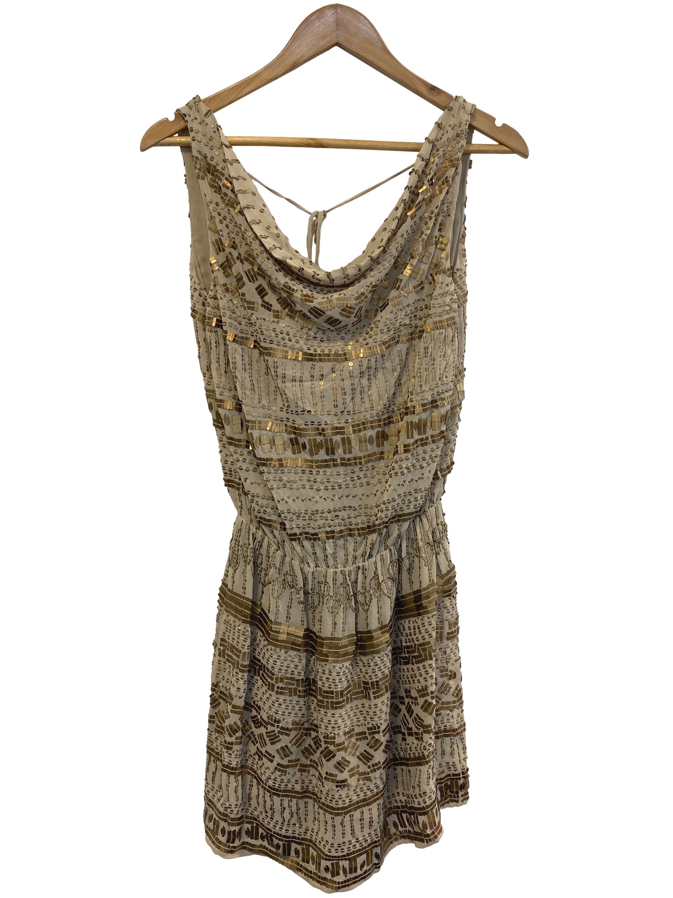 Mango gold hot sale dress