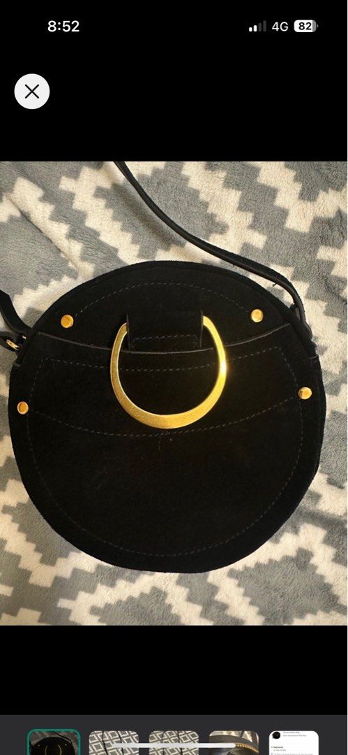Mango round clearance leather bag