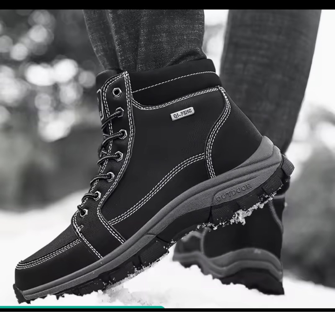 Mens black winter shoes online