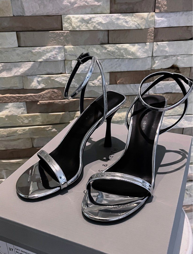 Charles & Keith Silver Heels, Women's Fashion, Footwear, Heels on Carousell