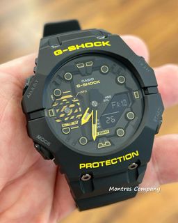 Montres Company 香港註冊公司(32年老店) 卡西歐 CASIO G-SHOCK GAB001 GAB001CY GA-B001 GA-B001CY GA-B001CY-1 GA-B001CY-1A 休閒風 工作風 200米防水 男女合用 黑黃色 有現貨64204783426050110