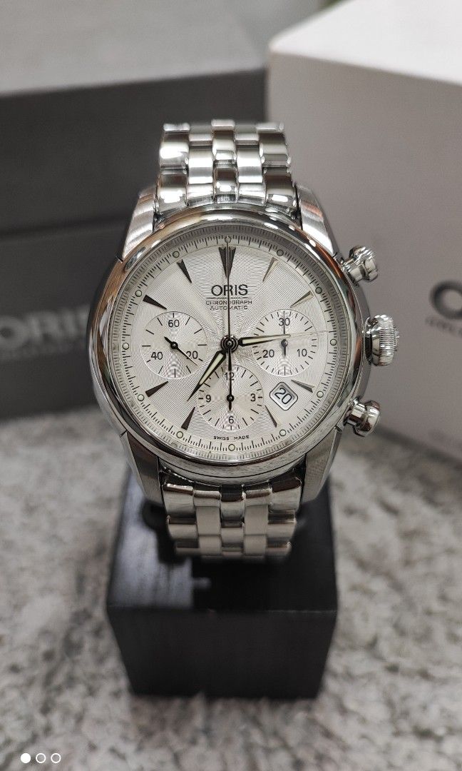 MSKL JOHAN Oris Artelier Chronograph Automatic Silver 44mm Men