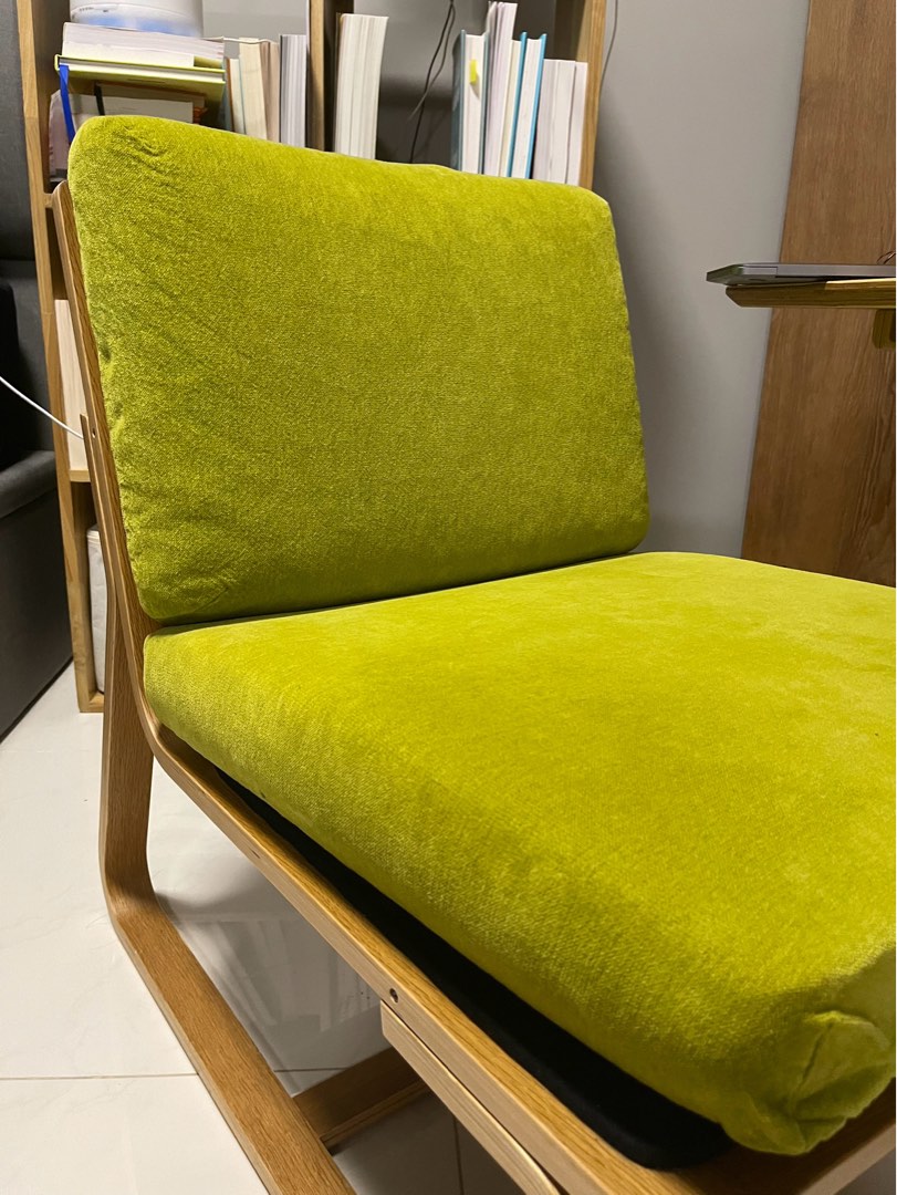 MUJI Living Dining Sofa Chair X2 green, Furniture & Home Living