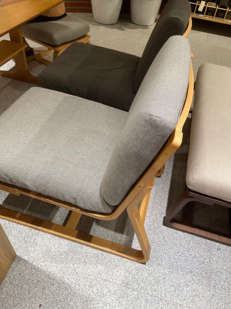 MUJI Living Dining Sofa Chair X2 green, Furniture & Home Living