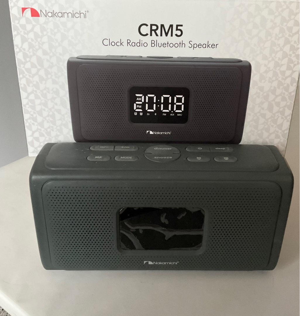 Nakamichi clock radio bluetooth speaker top
