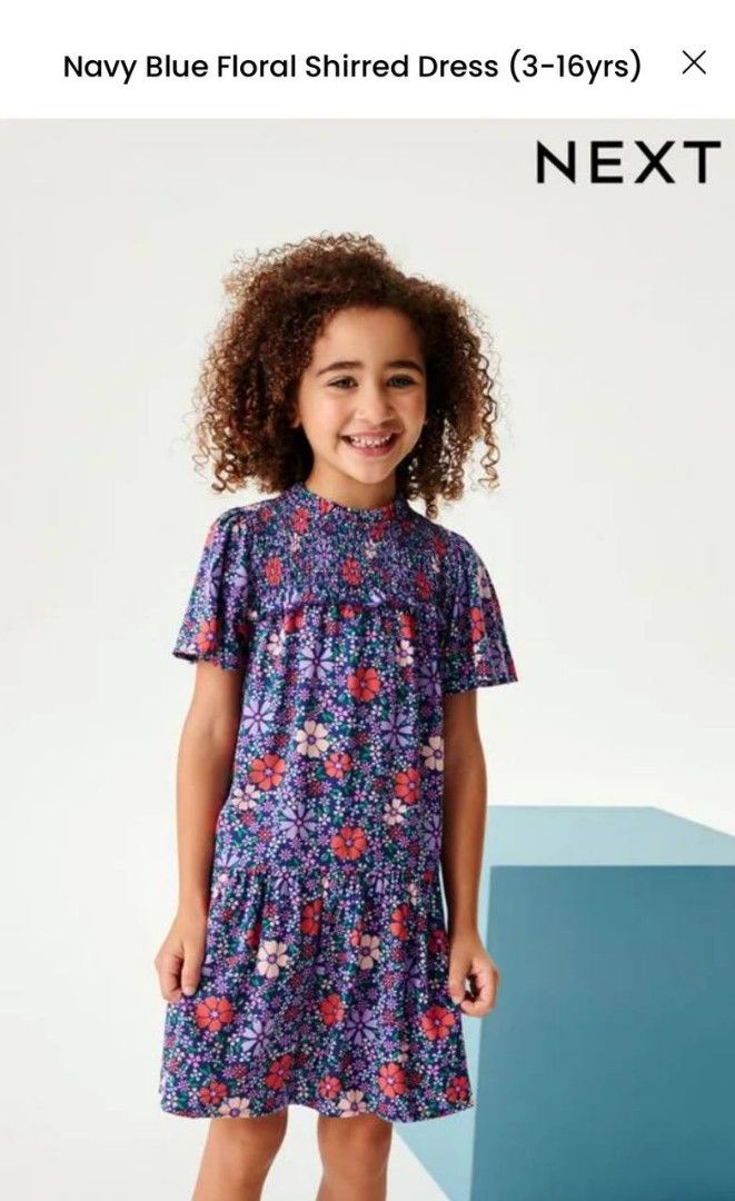 Ladies navy floral sales dress
