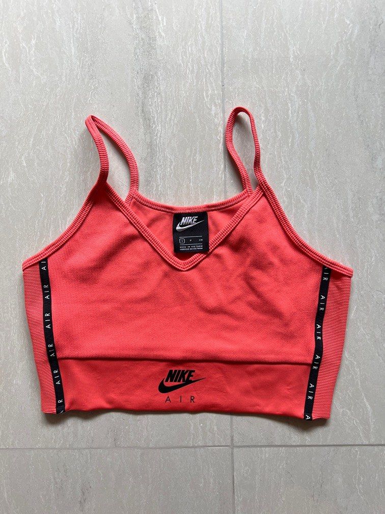 Red nike clearance crop top