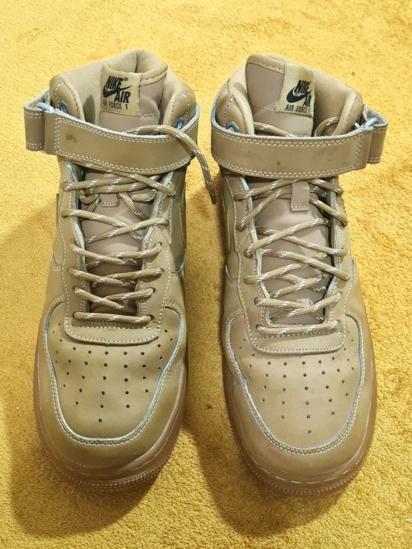 Nike Air Force 1 Mid 07 Flax 9UK 28cm, Men's Fashion, Footwear