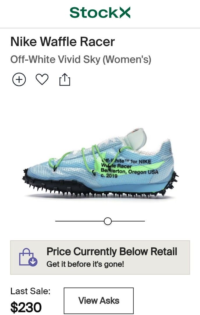 Nike x off white waffle racer stockx top