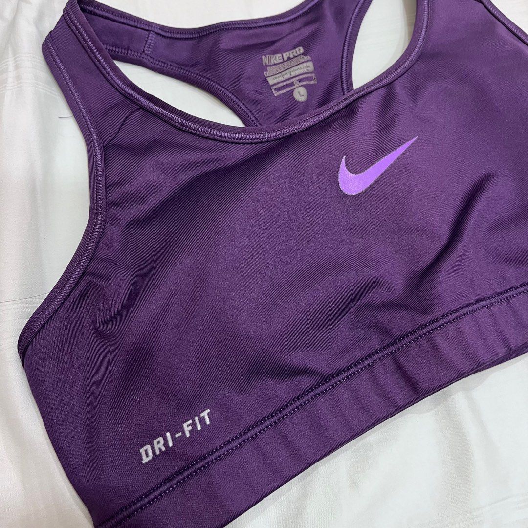 Authentic Nike Sports Bra Lilac colour, Women's Fashion, Activewear on  Carousell